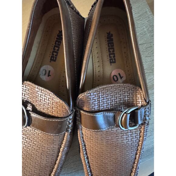 Mecca Men's Size 10 Brown Faux Leather Loafers - Picture 2 of 10